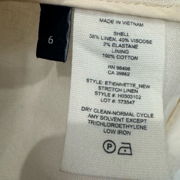 Theory Etiennette Elongated Stretch Linen Blazer in Bone - Picture 11 of 11